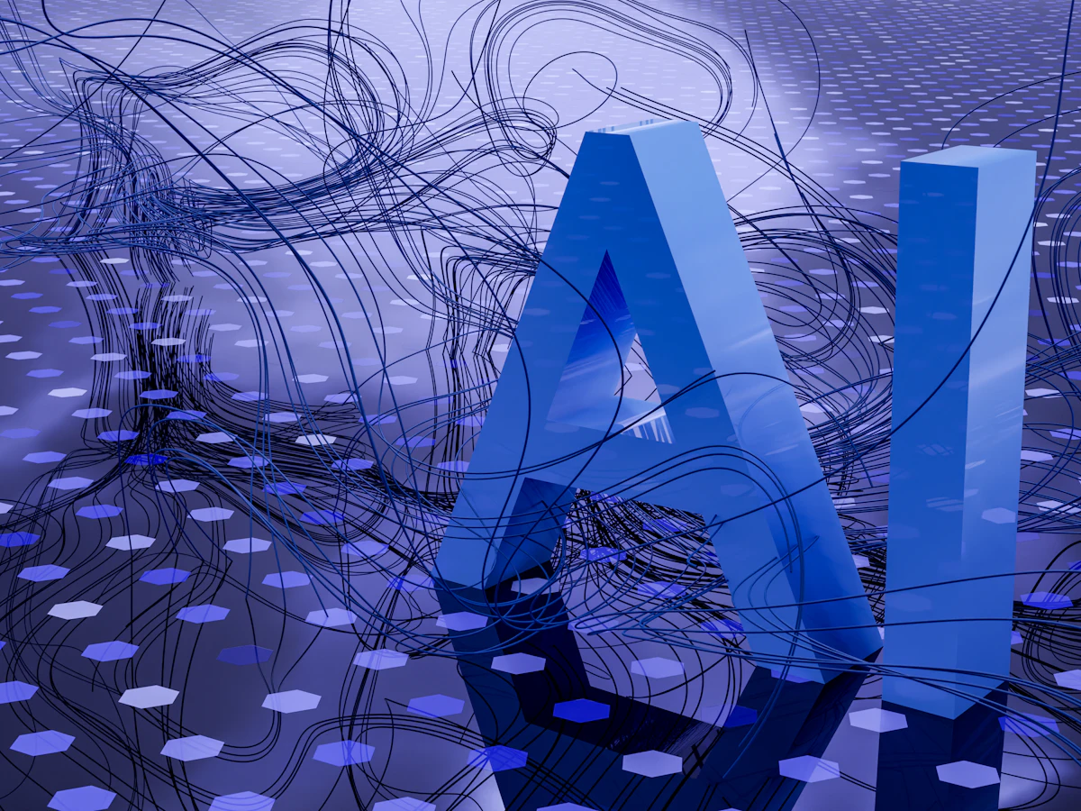 An abstract image suggesting artificial intelligence and connected systems.